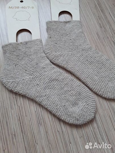 Носки шерстяные вязаные ручная работа