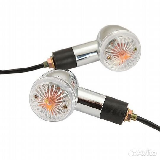 Поворотники для Honda (хром янтарь пуля)