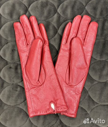 Перчатки женские кожаные