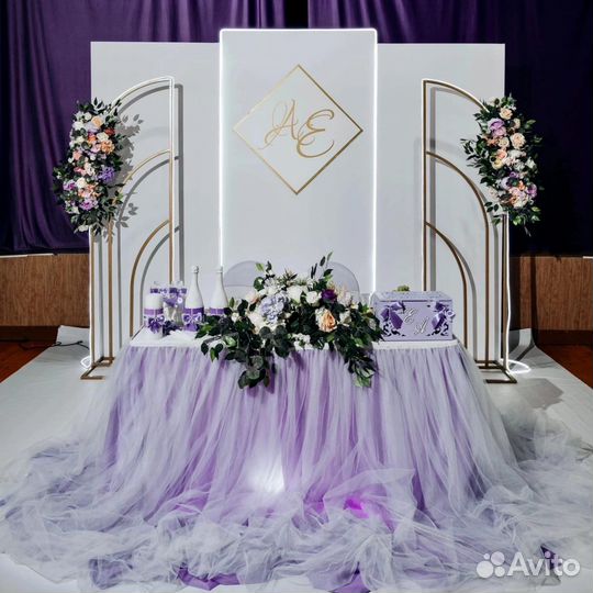 Оформление зала для свадьбы и выездной регистрации