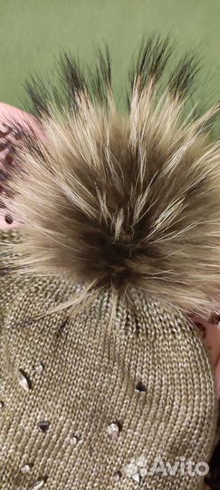 Шапка зимняя женская с помпоном