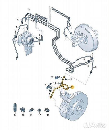 Трубка тормозная передняя левая Skoda Kodiaq dbgc