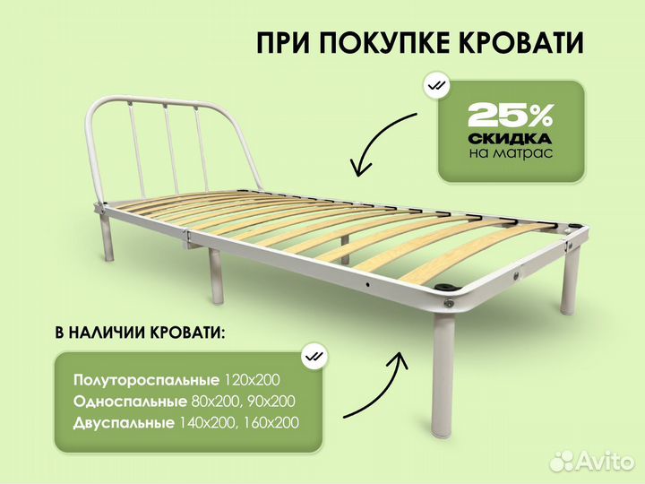 Кровать односпальная 80х200