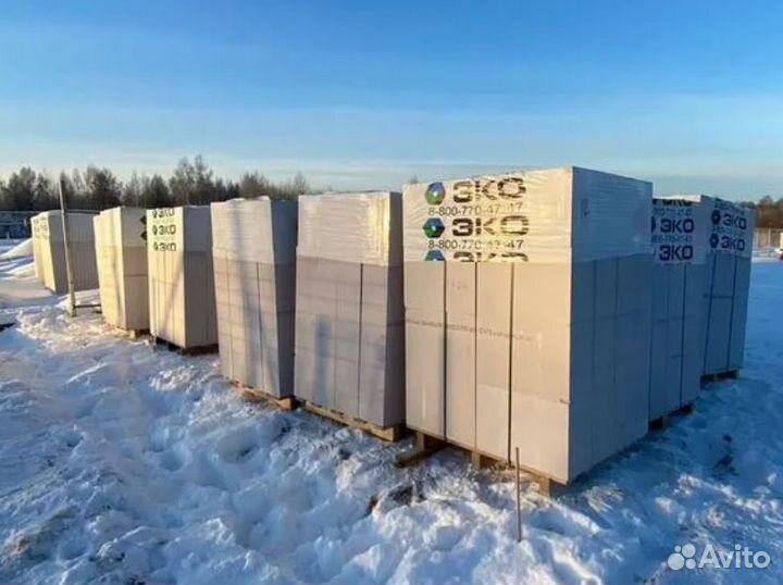 Газоблок эко D500 B3,5 250x150x600