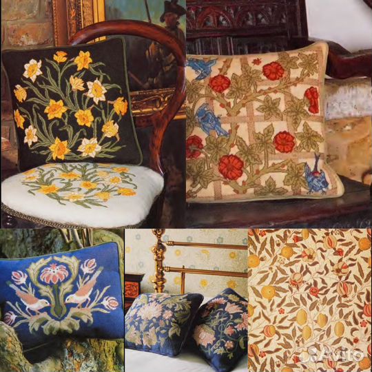 Сборник винтажных схем по вышивке William Morris