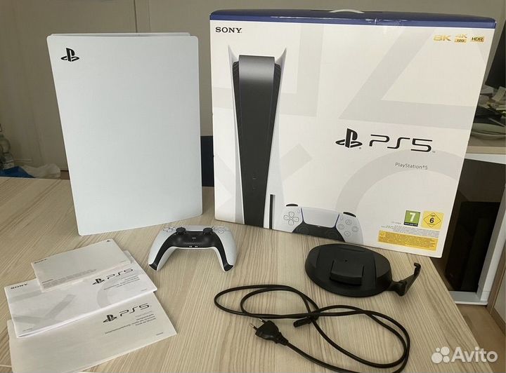 Sony playstation 5 ps5 с дисководом + 2 игры