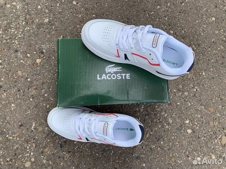 Кеды белые мужские Lacoste Лакост