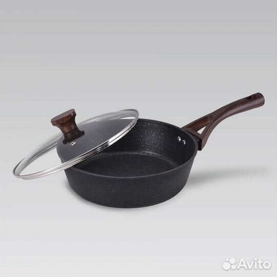 Сотейник с крышкой индукционное дно, 24 см