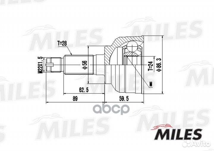 Шрус наружный KIA clarus 1.8/2.0 97- (SKF vkja5