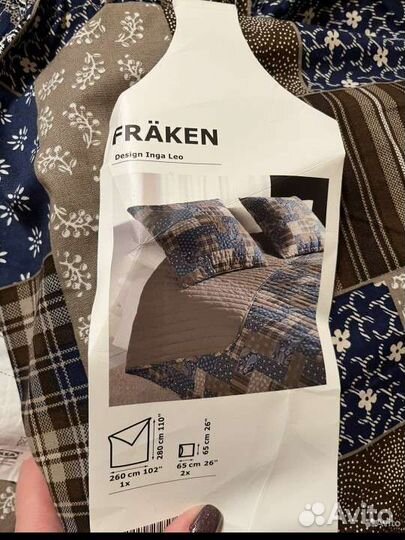 Комплект новый fraken IKEA покрывало и 2 наволочки
