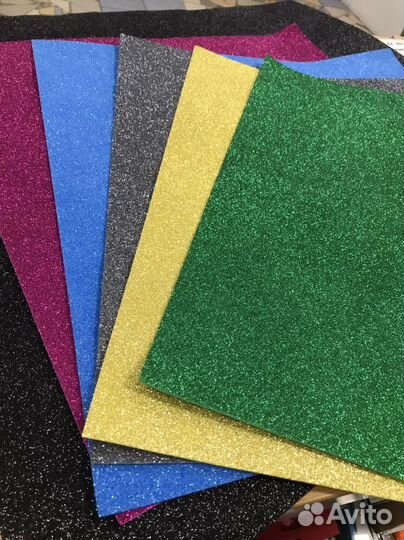 Фоамиран глиттерный