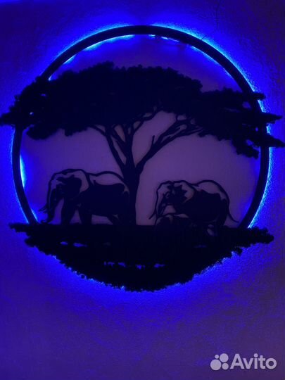 Панно картина светильник