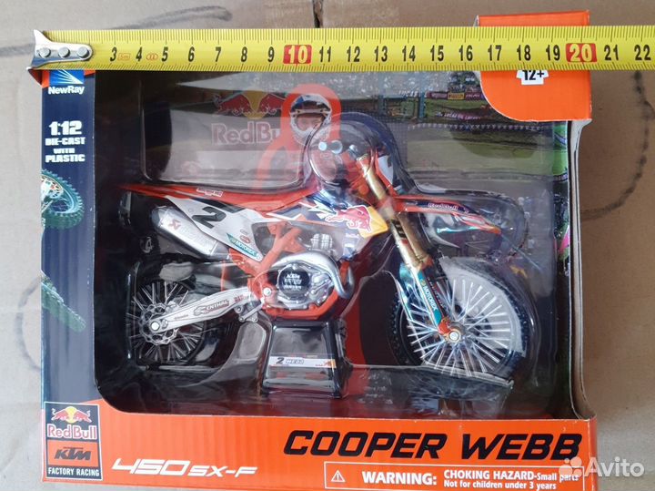 Модель мотоцикла ктм SX450F 1:12 webb #2