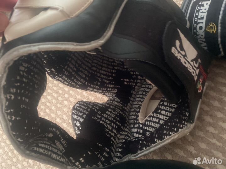 Шлем мма Badboy, защита голени, перчатки бокс