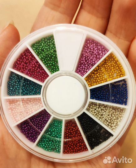 Для дизайна ногтей. Бульонки. Бусинки