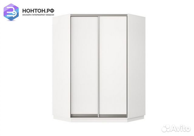 Шкаф-купе угловой двухдверный Алькор белый