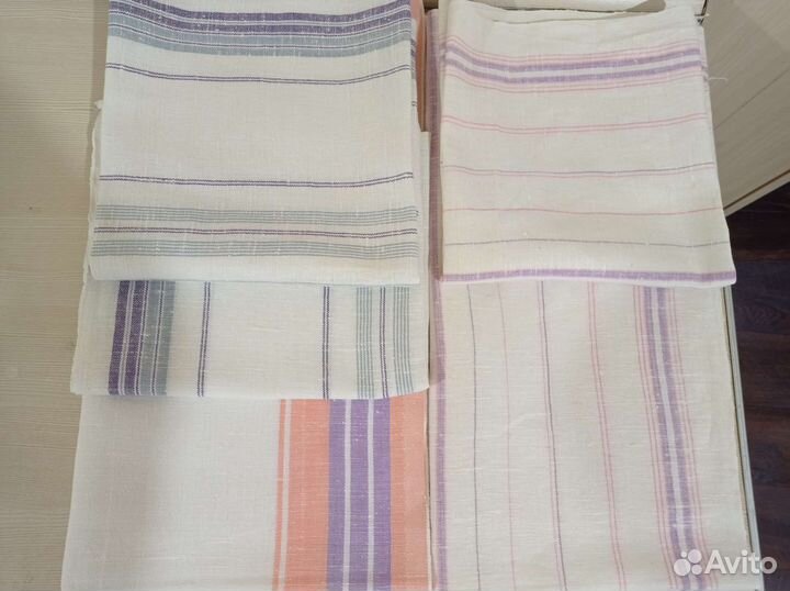 Полотенца СССР кухонные льняные новые