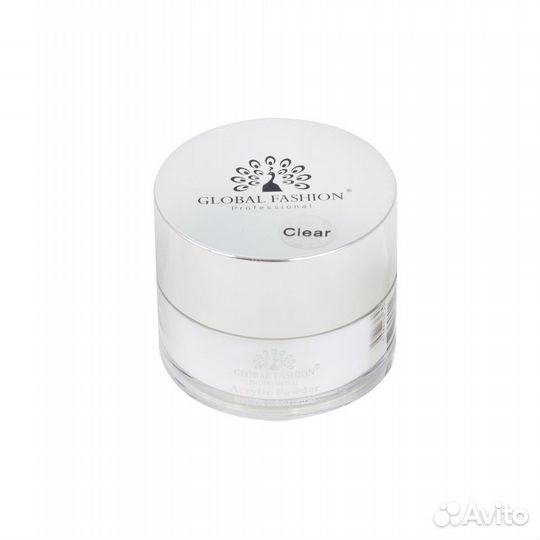 Акриловая пудра прозрачная Global Fashion, 15 гр