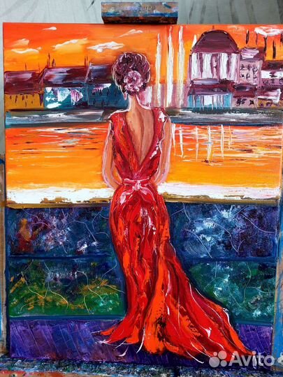 Картина Маслом на холсте большая