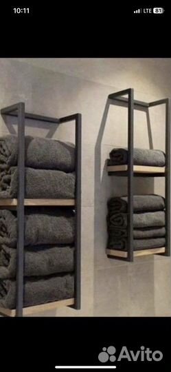 Полка для ванной лофт