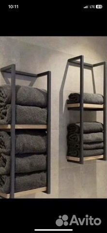 Полка для ванной лофт