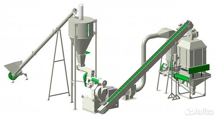 Линия гранулирования опила 5000 кг/час