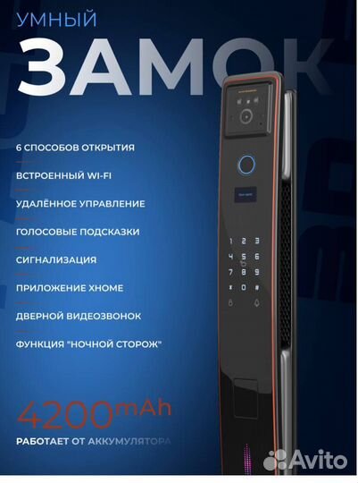 Умный дверной замок с удаленным управлением, видео