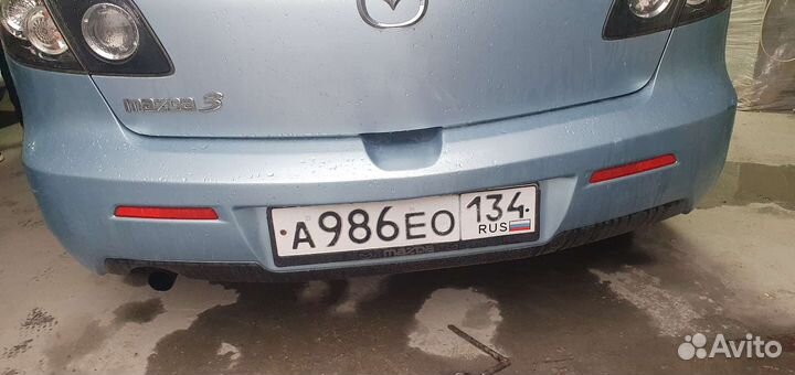 Бампер задний мазда 3 бк рестайлинг