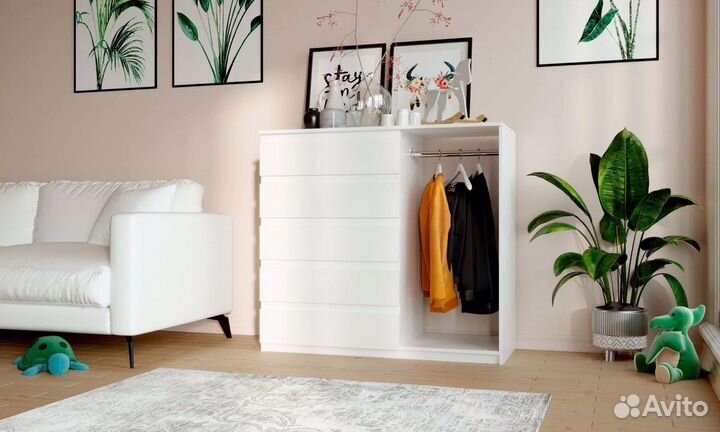 Детский Комод со штангой в стиле лофт