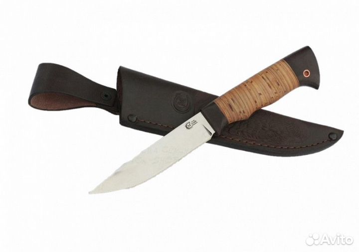 Нож Кулик кован. сталь Х12мф, береста