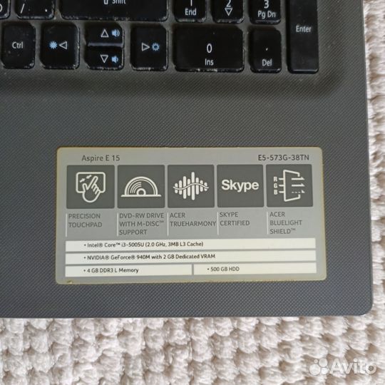 Acer aspire E5-573G-38TN