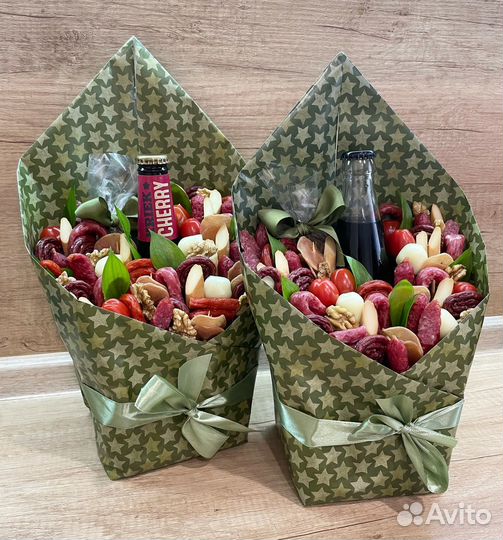 Корпоративные подарки к 23 февраля, 8 марта, букет