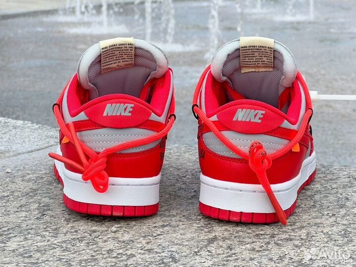 Nike Dunk Low Off-White University Red