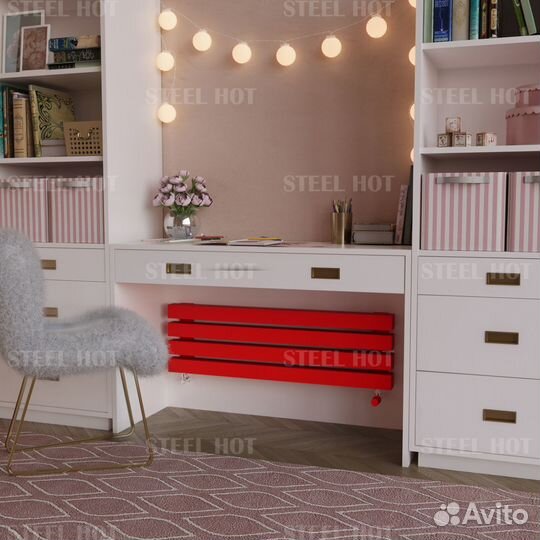 Вертикальный дизайнерский радиатор Steel-Hot от пр