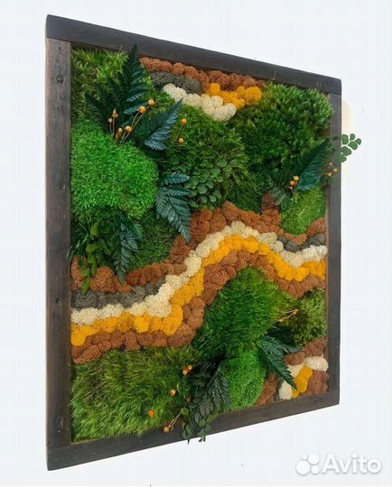 Мох стабилизированный фитокартина картина из мха