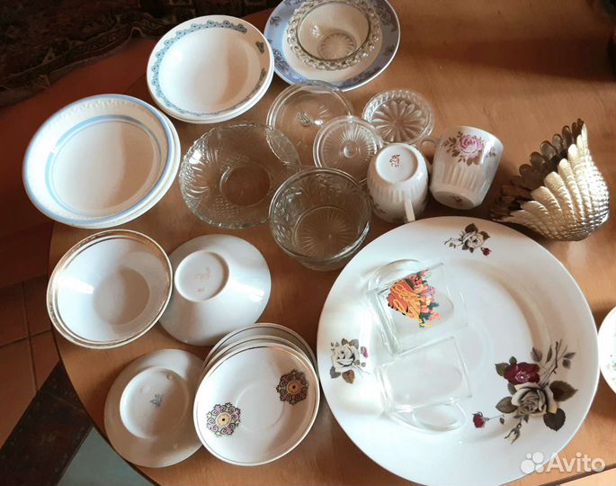 Тарелки, кружки СССР, остатки сервизов