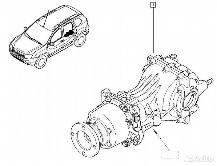 Редуктор заднего моста Renault Duster F4R 2012