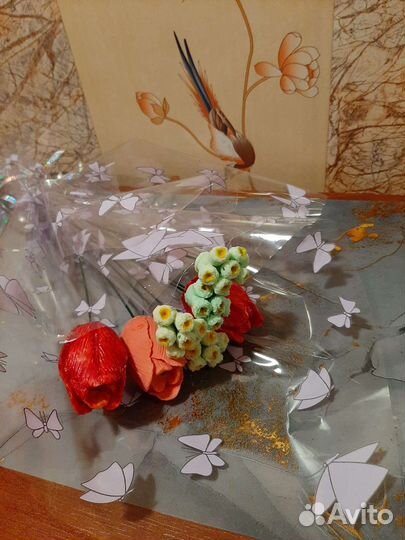 Композиции из шоколадных цветов