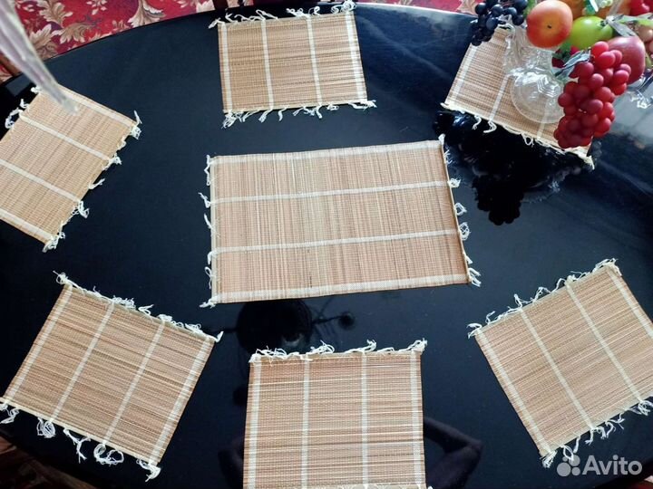 Набор салфеток из соломки. Вьетнам. 70-е г СССР