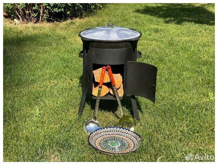 Комплект премиум казан 8л печь шумовка половник