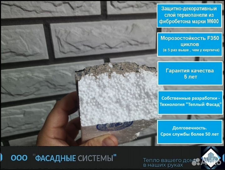 Утепление фасада термопанелями