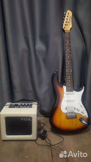 Комбо усилитель vox 3 mini+гитара Jam Mate JM300S