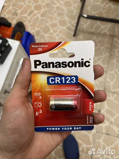 Батарейка Panasonic CR123A, CR123 (3В) BL-1