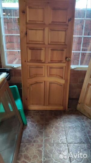 Двери межкомнатные сосна со стеклом