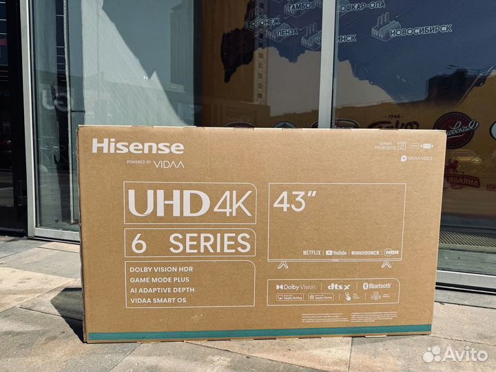 Телевизор hisense 43 4K SMART TV WiFi