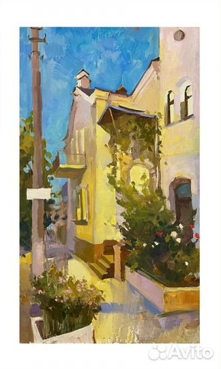 Картина. Вечерний пейзаж маслом