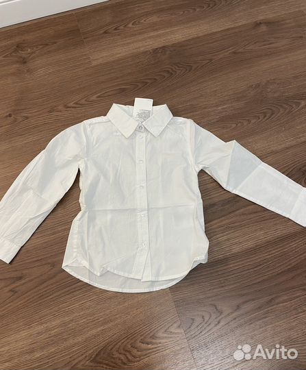 Белая рубашка джинсы на мальчика H&m