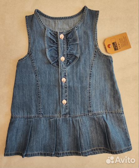 Джинсовый сарафан для девочки 86 92