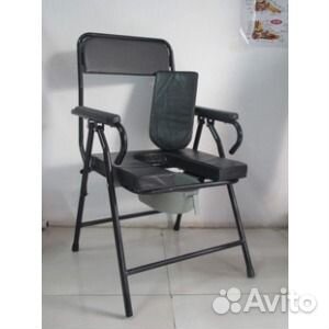 Кресло-туалет складное с мягким сиденьем