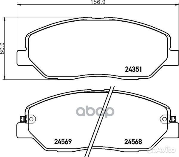 Колодки тормозные дисковые перед NP6030 NIS